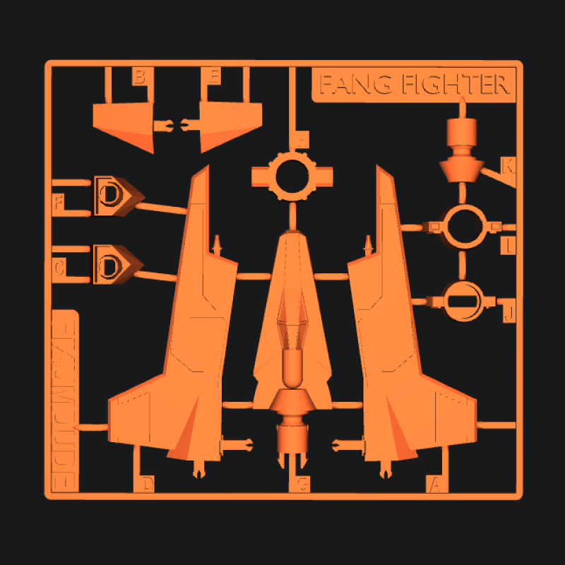 Ultoys: Kit Card Star Wars Mandalorian Fang Fighter Figura de Colección para Armar