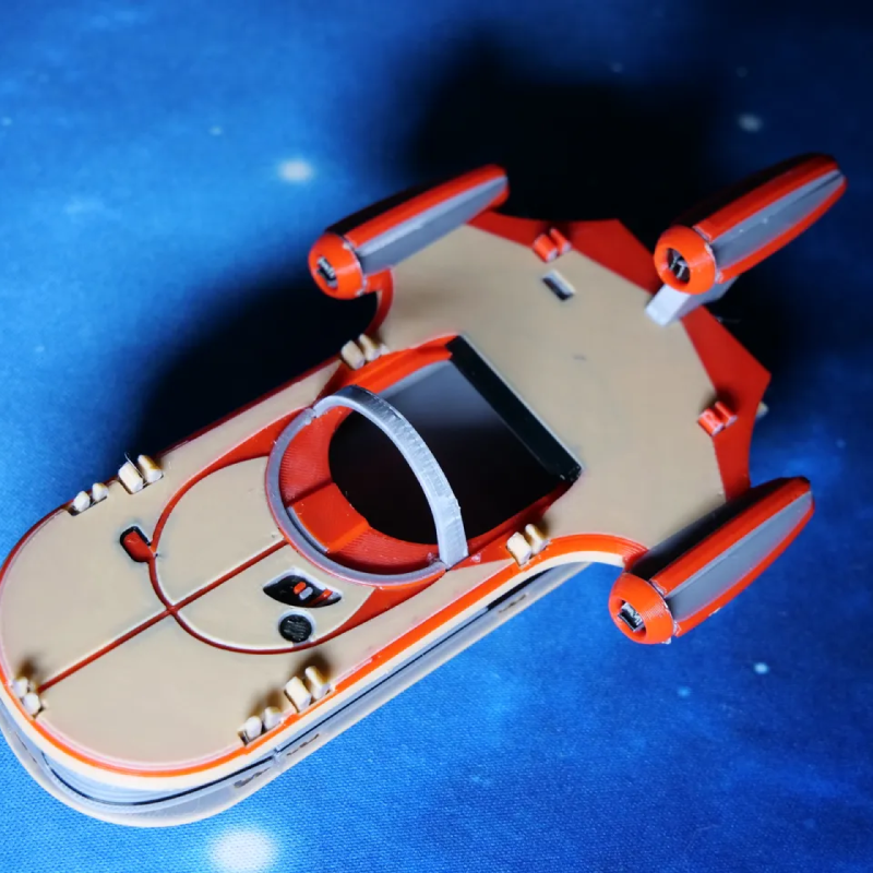 Ultoys: Kit Card Star Wars Landerspeeder Figura de Colección para Armar
