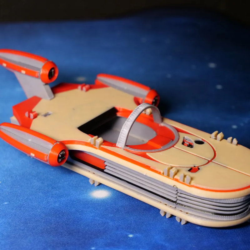 Ultoys: Kit Card Star Wars Landerspeeder Figura de Colección para Armar