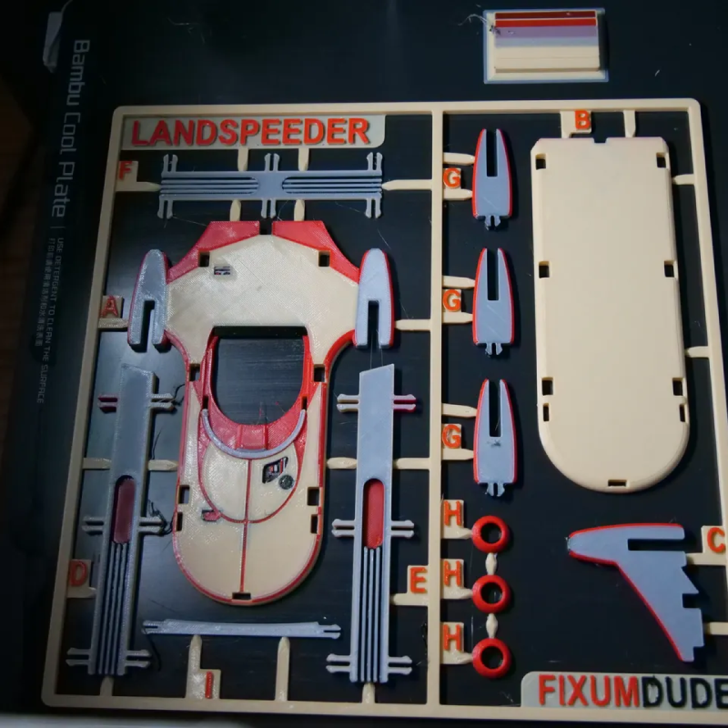 Ultoys: Kit Card Star Wars Landerspeeder Figura de Colección para Armar
