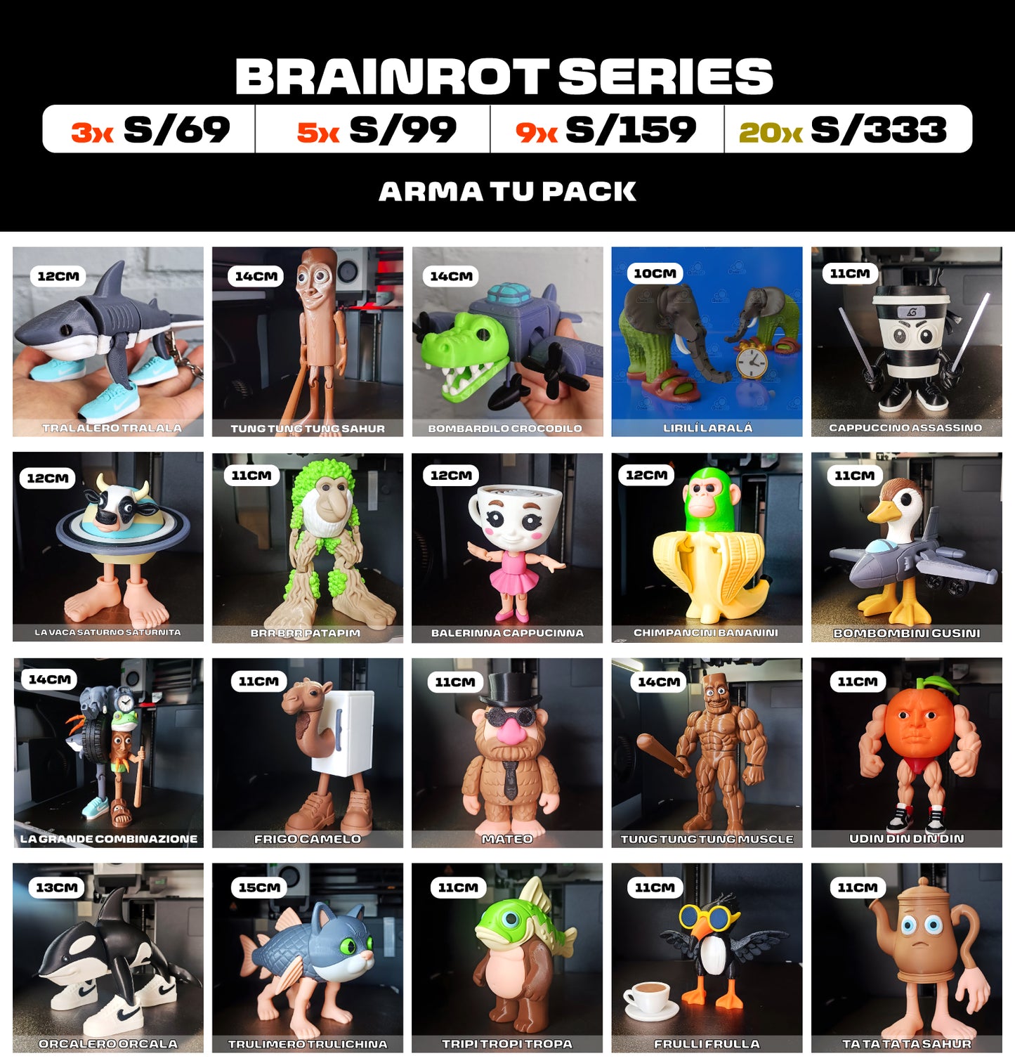 Pack Brainrot Series™ - Figuras Coleccionables de los Memes Más Virales