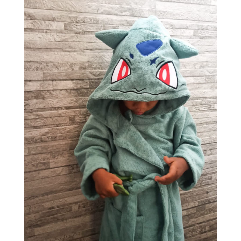 Bata Animada Bulbasaur Felpa Microfibra Manga 3/4
