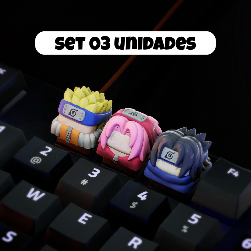 Keycaps: Naruto Shippuden Vol. 1 de Resina 18x18mm
