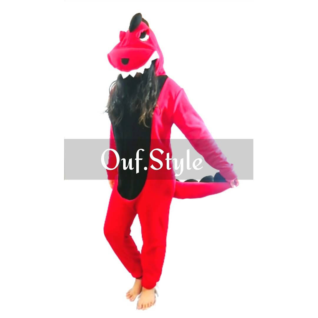 Pijama Animada Enterizo Dinosaurio 2 colores Micropolar antialérgico