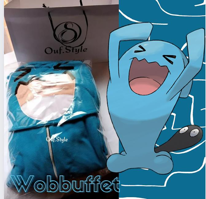 Pijama Animada Enterizo Wobbuffet Micropolar Antialérgico