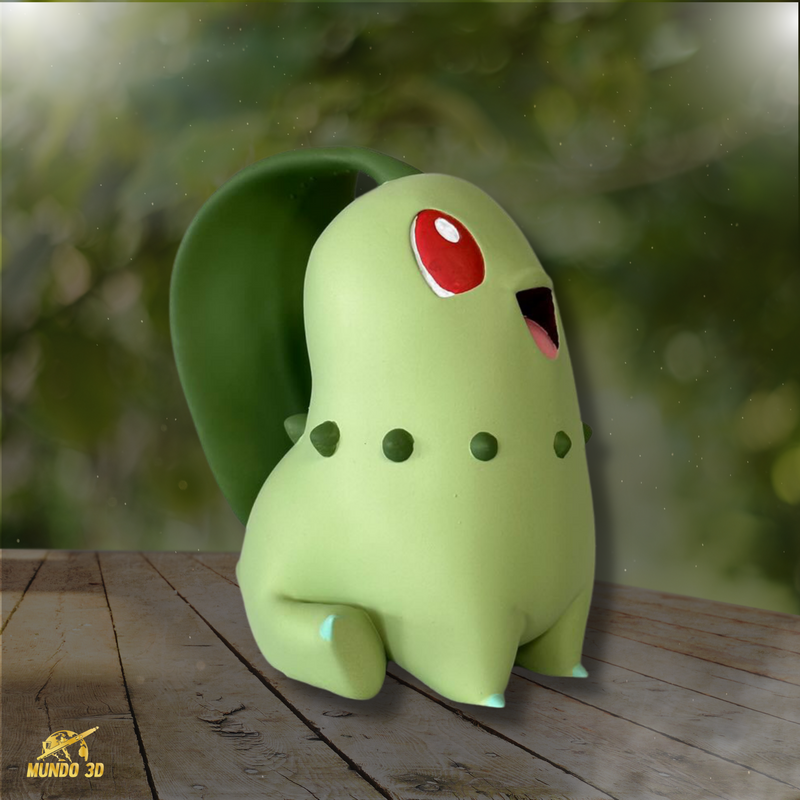 Mundo 3D Collection: Animation - Pokemon Figura Chikorita de Resina