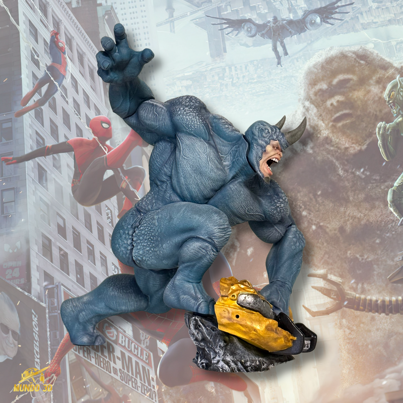 Mundo 3D Collection: Marvel - Figura Rhino de Resina