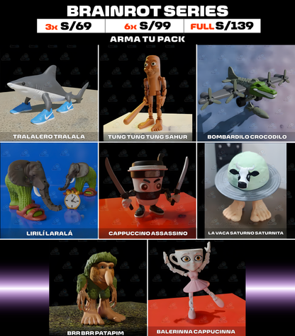 Pack Brainrot Series™ - Figuras Coleccionables de los Memes Más Virales
