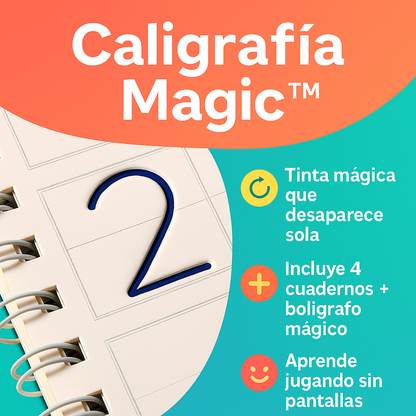Caligrafía Magic™ – Set 4 Cuadernos Magicos para mejorar la escritura jugando