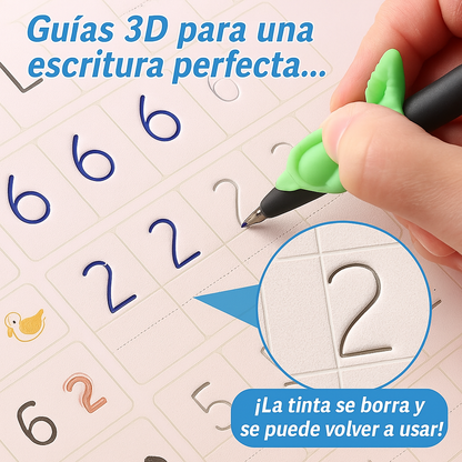 Caligrafía Magic™ – Set 4 Cuadernos Magicos para mejorar la escritura jugando