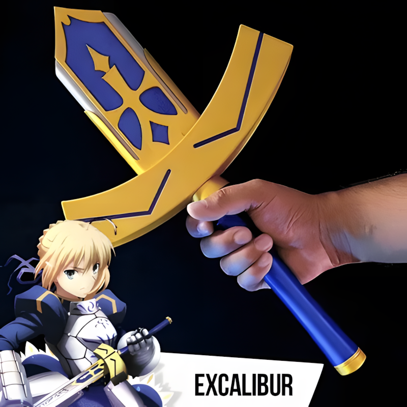Ultoys: Collapsing Sword Toy 3D - Saber's Sword from the Fate Series - Excalibur (full color)