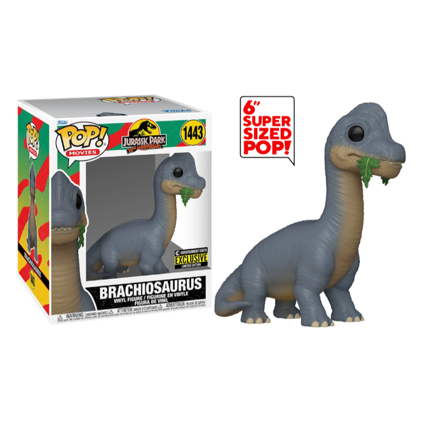 Funko Pop! Movies: Jurassic Park 30th Anniversary - Brachiosaurus #1443 (6 Pulgadas) - Entertainment Earth Exclusive