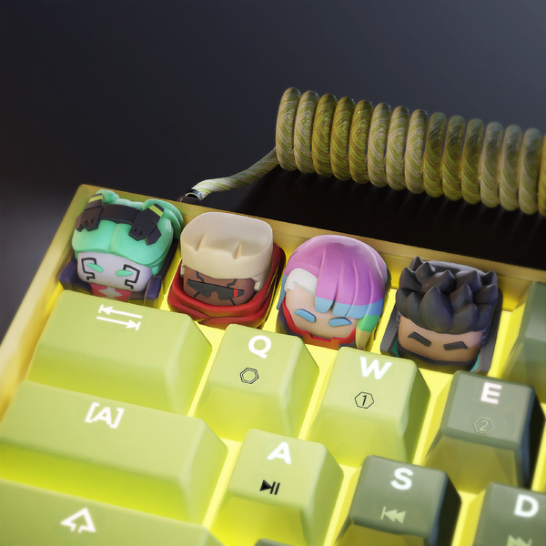 Keycaps: Cyberpunk Edgerunners de Resina 18x18mm