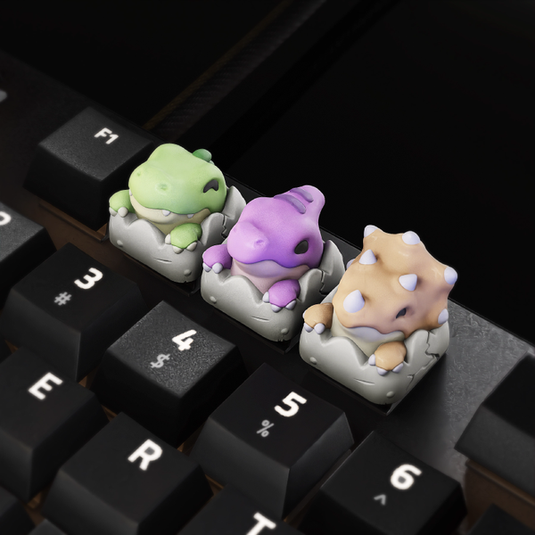 Keycaps: Dinosaur Hatching de Resina 18x18mm