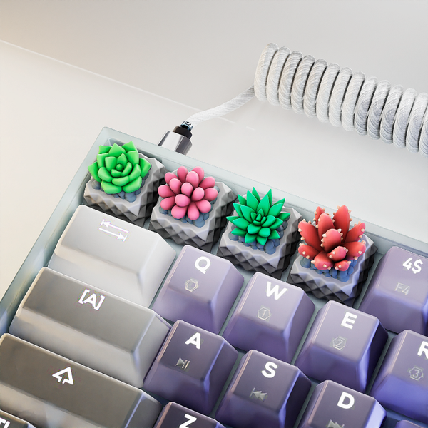 Keycaps: Plantas Suculentas de Resina 18x18mm