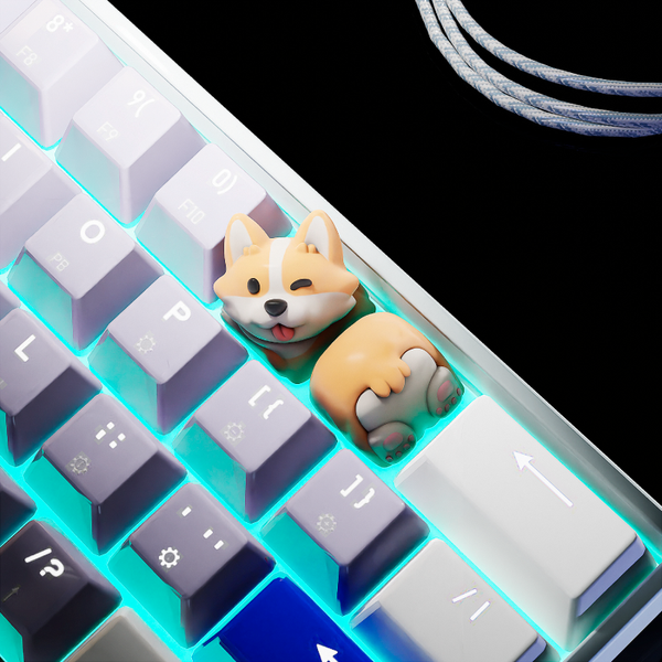 Keycaps: Puppy Corgi de Resina 18x18mm