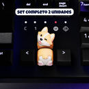 Keycaps: Puppy Corgi de Resina 18x18mm