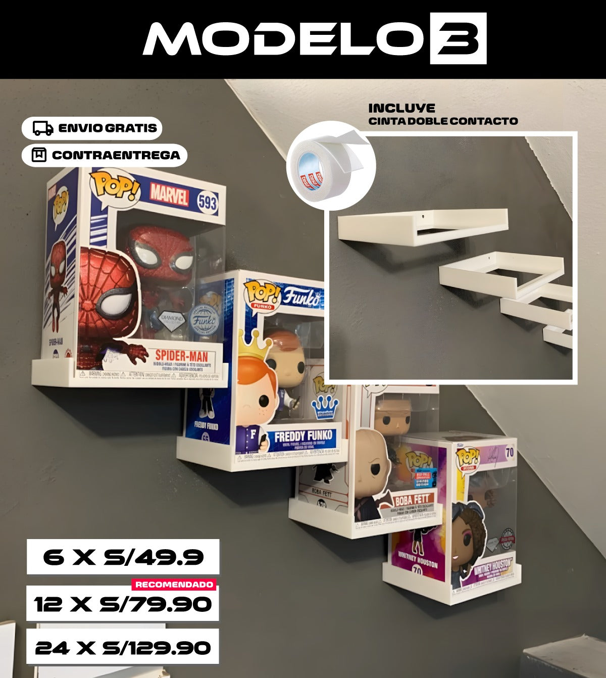 Stand Display para Exhibir Funko Pop – Modelo 3