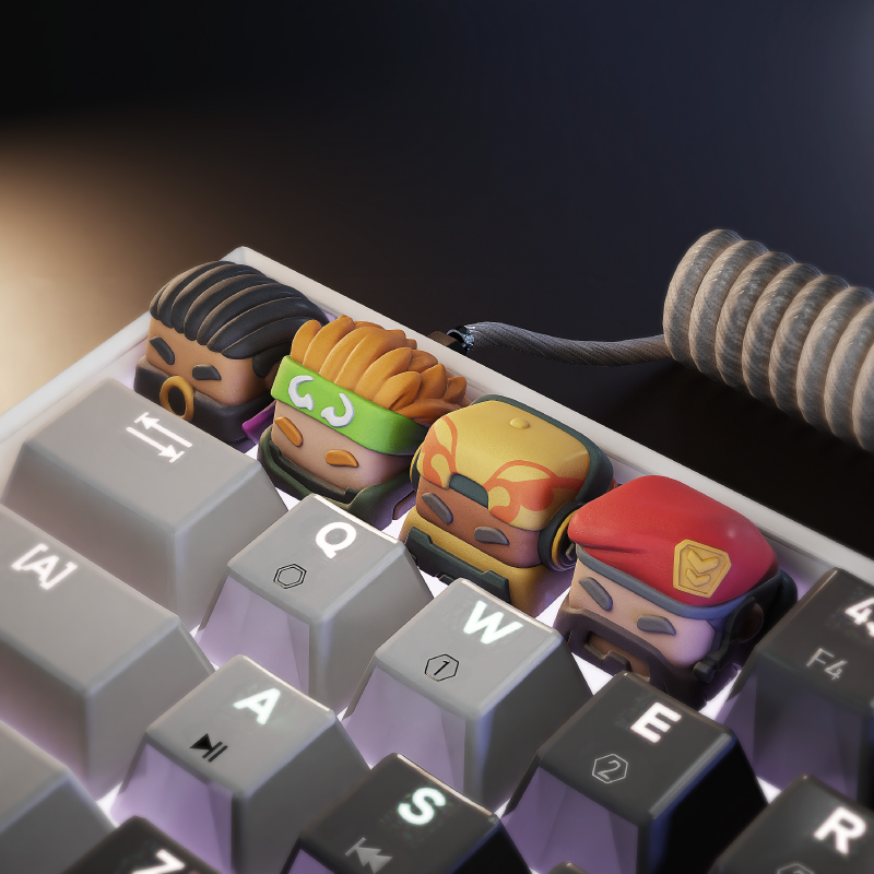 Keycaps: Valorant II de Resina 18x18mm