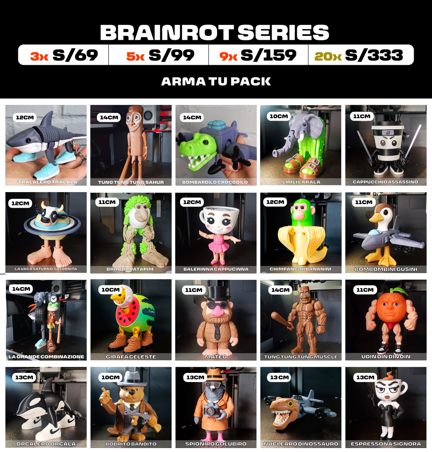 Pack Brainrot Series™ - Figuras Coleccionables de los Memes Más Virales