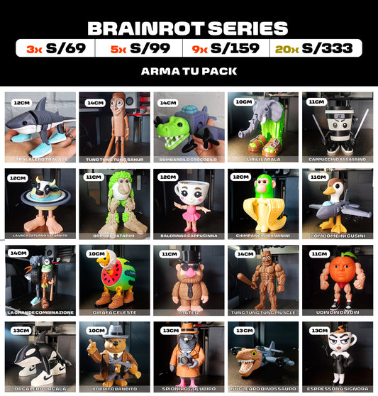 Pack Brainrot Series™ - Figuras Coleccionables de los Memes Más Virales