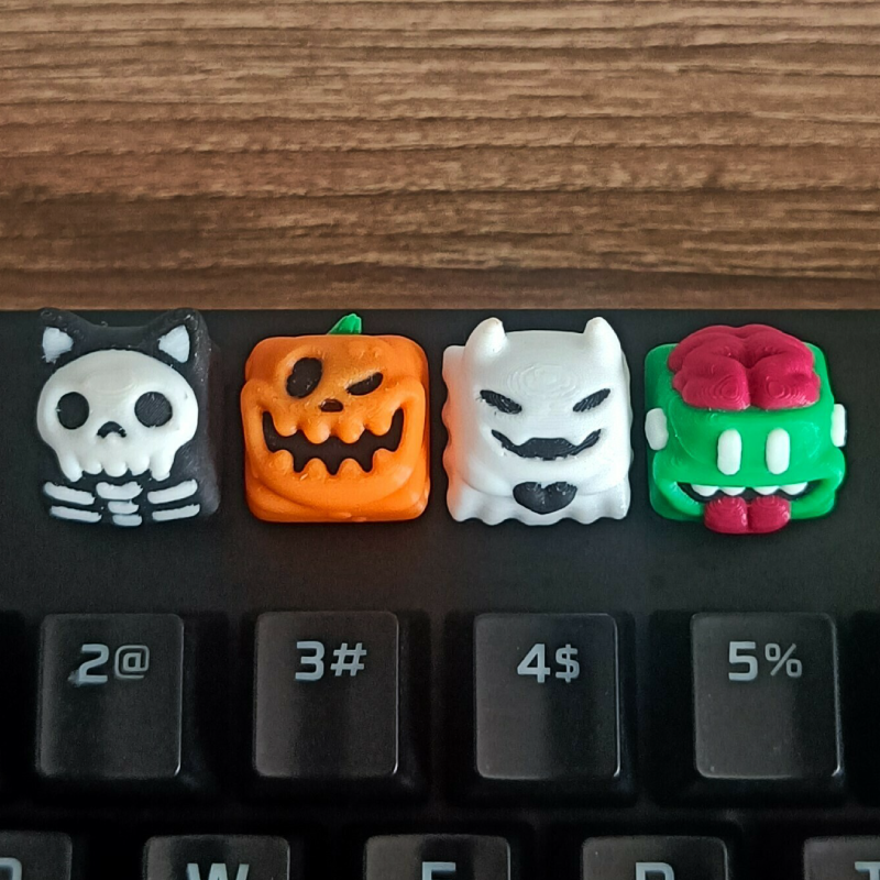 Keycaps: Halloween de Resina 18x18mm