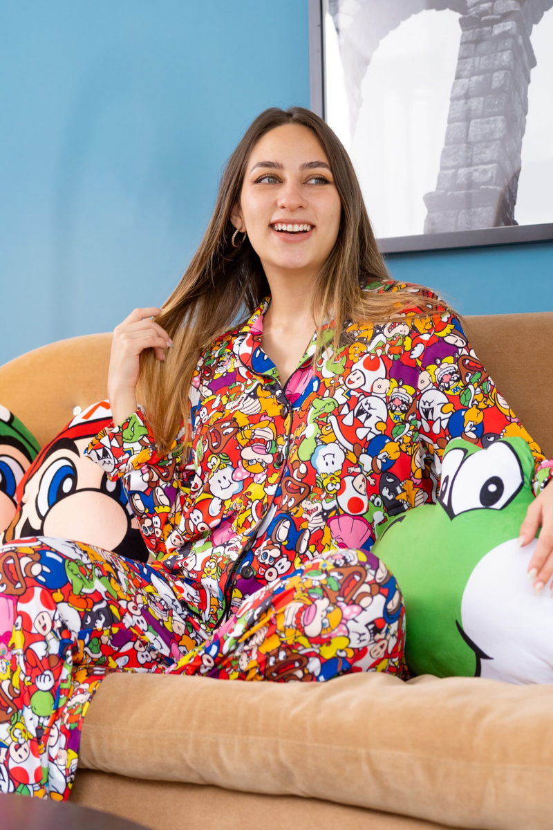 Pijama Camisa Manga Larga + Pantalón Mario Bros Modal Soft Premium