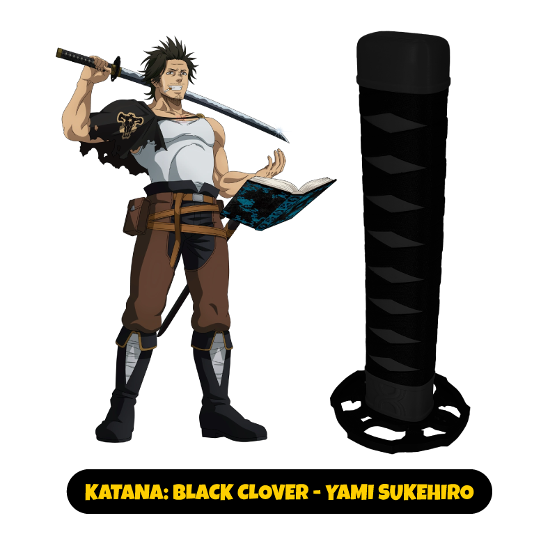 Ultoys: Collapsing Katana 3D Black Clover - Yami Sukehiro (monócromo)