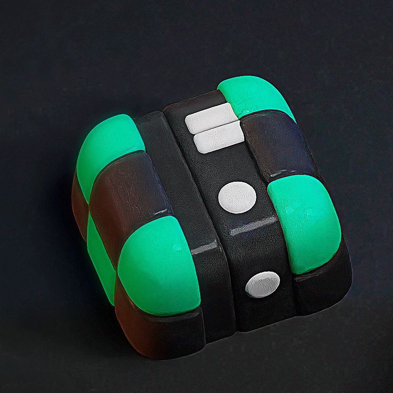 Keycaps: Minimalist Demon Slayer de Resina 18x18mm