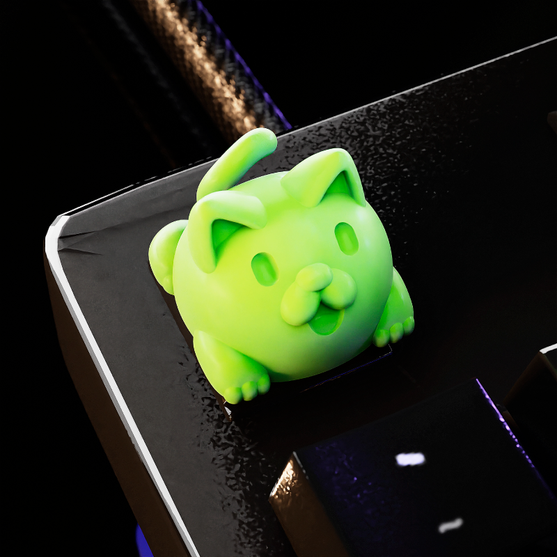 Keycaps: Foody Cats de Resina 18x18mm