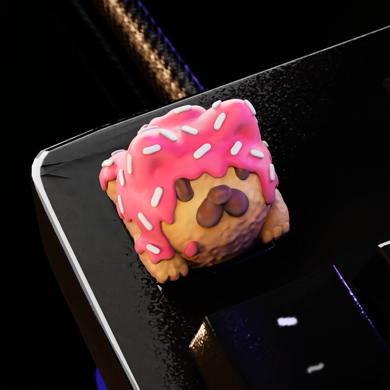 Keycaps: Foody Cats de Resina 18x18mm