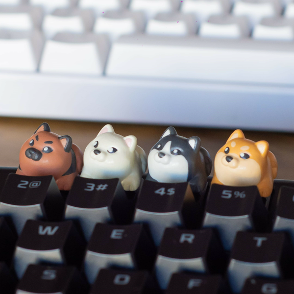 Keycaps: Doggies de Resina 18x18mm