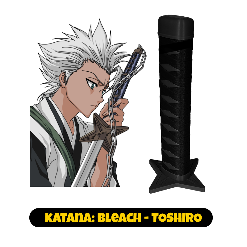 Ultoys: Collapsing Katana 3D Bleach - Toshiro (monócromo)