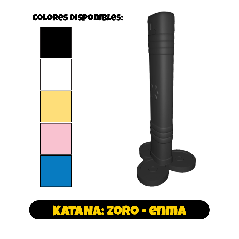 Ultoys: Collapsing Katana 3D One Piece - Zoro Enma (monócromo)