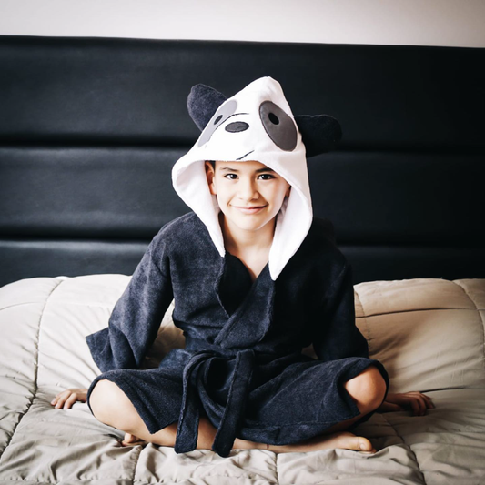 Bata Animada Escandalosos Panda Felpa Microfibra Manga 3/4
