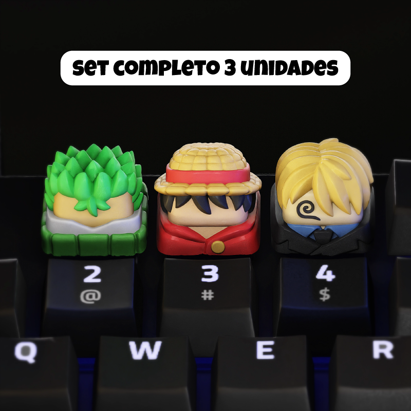 Keycaps: One Piece Vol. 1 de Resina 18x18mm