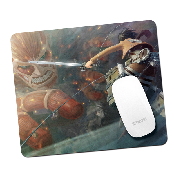 Mousepad Personalizado: Attack on Titan The Fight Begins Antideslizante de Neopreno
