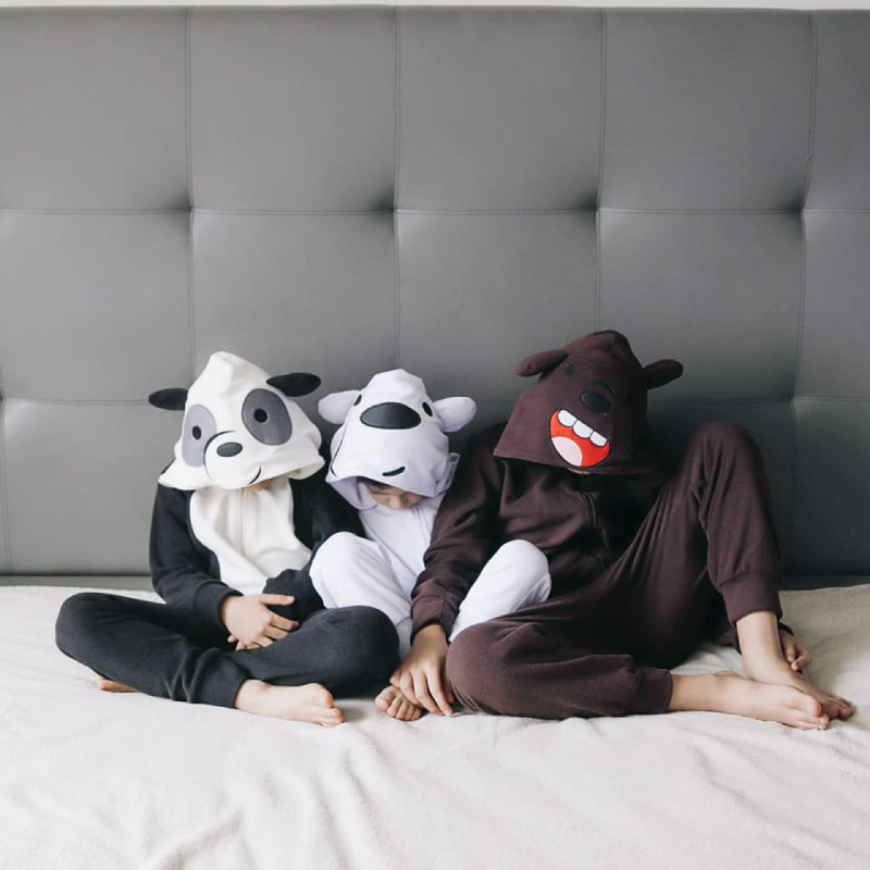 Pijama Animada Enterizo Escandalosos Micropolar Pardo