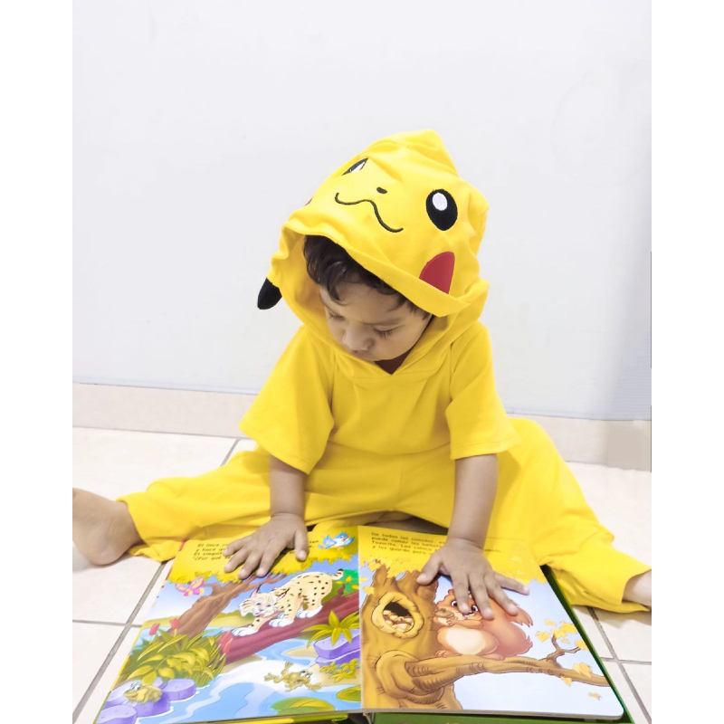 Pijama Animada Polo + Pantalón Pikachu Algodón