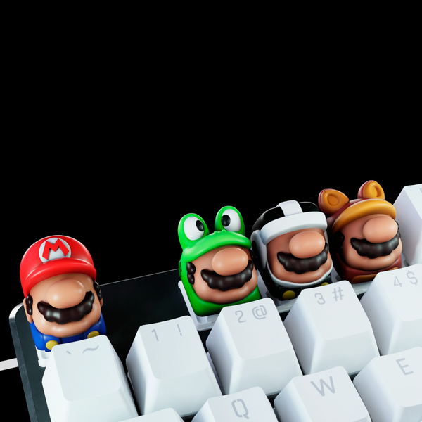 Keycaps: Mario Bross - Set 4 Keycaps Mario Bross de Resina 18x18mm