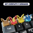 Keycaps: Eeveelutions - Set 4 Keycaps Eeveelutions de Resina Vol.1 18x18mm