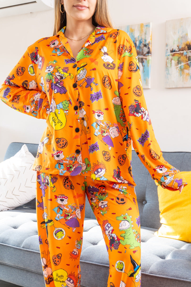 Pijama Camisa Manga Larga + Pantalon Rugrats SPAM Piel de Durazno