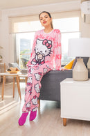 Pijama Polo Manga Larga + Pantalon Hello Kitty SPAM Piel de Durazno