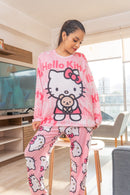 Pijama Polo Manga Larga + Pantalon Hello Kitty SPAM Piel de Durazno
