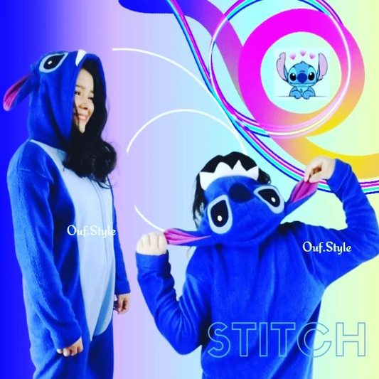 Pijama Animada Enterizo Stitch Micropolar antialérgico