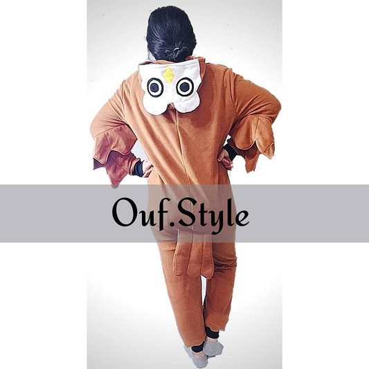 Pijama Animada Enterizo Buho Micropolar antialérgico