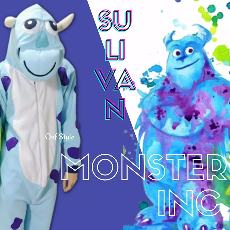 Pijama Animada Enterizo Monsters Inc Sulley Micropolar antialérgico