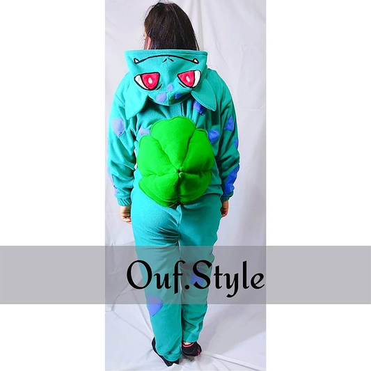 Pijama Animada Enterizo Bulbasaur Micropolar Antialérgico
