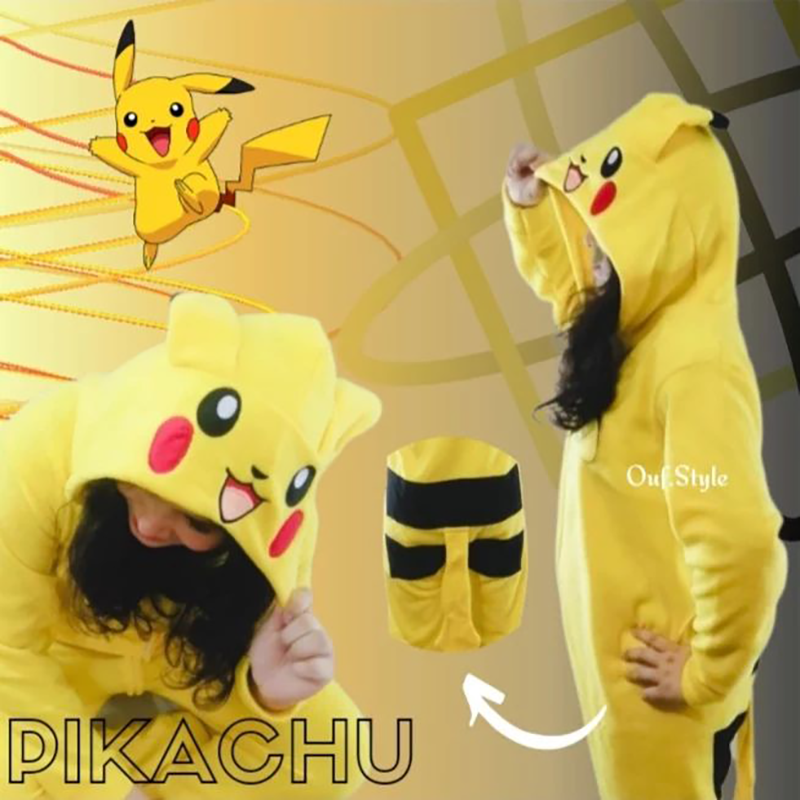 Pijama enterito pikachu  Pijamas enteros, Enterito, Pikachu