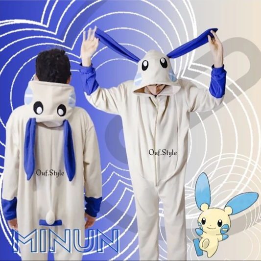 Pijama Animada Enterizo Minun Micropolar Antialérgico